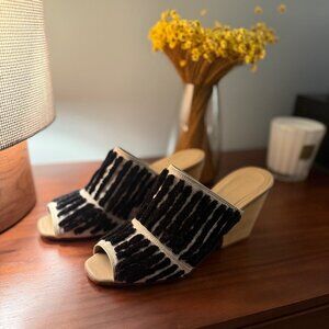 Rachel Comey Dahl mule B&W stripe